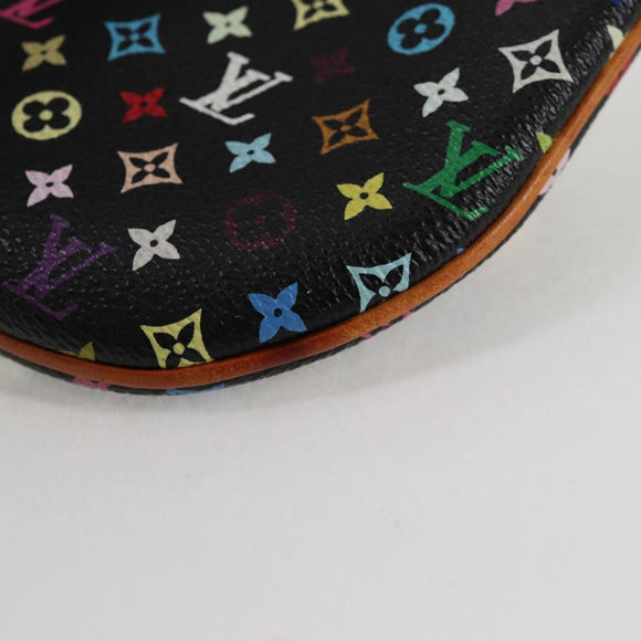 LOUIS VUITTON Monogram Multicolor Pochette GM Pouch Black M60027 LV Auth 127036V