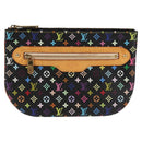 LOUIS VUITTON Monogram Multicolor Pochette GM Pouch Black M60027 LV Auth 127036V-13