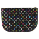 LOUIS VUITTON Monogram Multicolor Pochette GM Pouch Black M60027 LV Auth 127036V-2