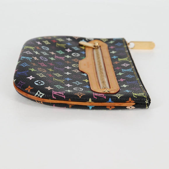 LOUIS VUITTON Monogram Multicolor Pochette GM Pouch Black M60027 LV Auth 127036V