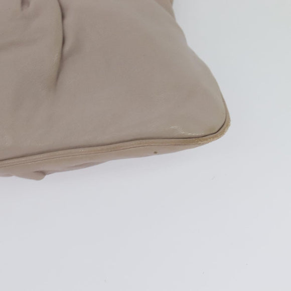 Miu Miu Clutch Bag Leather Pink Auth 127041