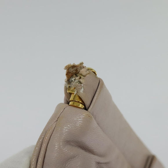 Miu Miu Clutch Bag Leather Pink Auth 127041