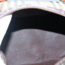 Burberrys Nova Check Hand Bag PVC Beige Gold Auth 127046-12