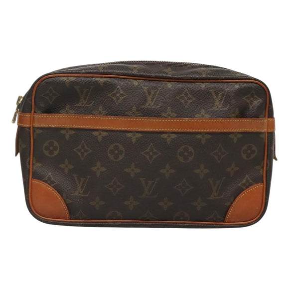 LOUIS VUITTON Monogram Compiegne 28 Clutch Bag M51845 LV Auth 127055