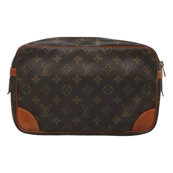 LOUIS VUITTON Monogram Compiegne 28 Clutch Bag M51845 LV Auth 127055