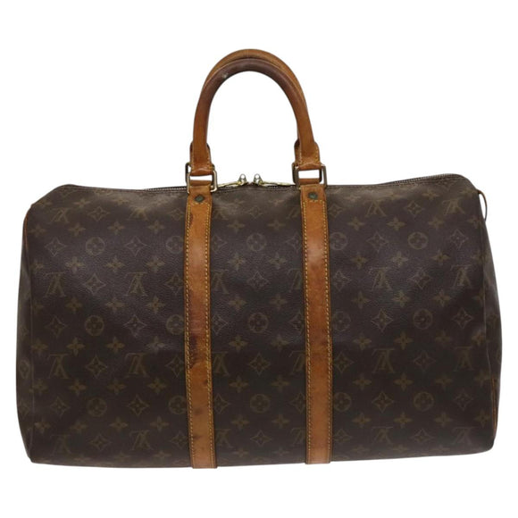 LOUIS VUITTON Monogram Keepall 45 Boston Bag M41428 LV Auth 127056