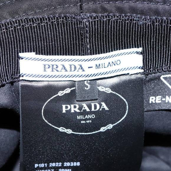 PRADA Bucket Hat Nylon S Black Auth 127060