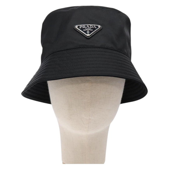 PRADA Bucket Hat Nylon S Black Auth 127060