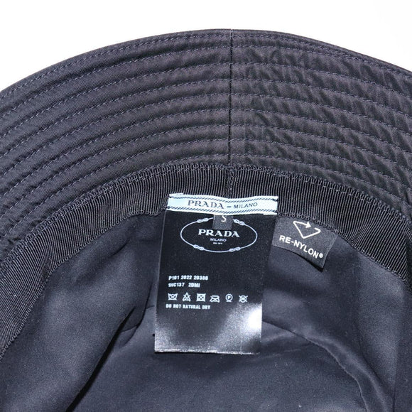 PRADA Bucket Hat Nylon S Black Auth 127060