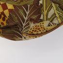 Salvatore Ferragamo Animal Shoulder Bag Canvas Brown Gold Auth 127061-16