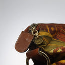 Salvatore Ferragamo Animal Shoulder Bag Canvas Brown Gold Auth 127061-10
