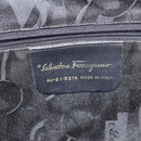 Salvatore Ferragamo Animal Shoulder Bag Canvas Brown Gold Auth 127061-12