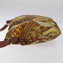 Salvatore Ferragamo Animal Shoulder Bag Canvas Brown Gold Auth 127061-4