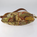 Salvatore Ferragamo Animal Shoulder Bag Canvas Brown Gold Auth 127061-5