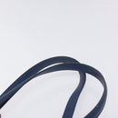 Christian Dior Tote Bag Leather Blue Silver Auth 127072-8