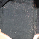 FENDI Pecan Canvas Shoulder Bag PVC Black Brown Auth 127073-17