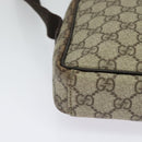 GUCCI GG Supreme Shoulder Bag PVC Beige Silver 122754 Auth 127080-9