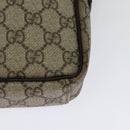 GUCCI GG Supreme Shoulder Bag PVC Beige Silver 122754 Auth 127080-16