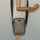 GUCCI GG Supreme Shoulder Bag PVC Beige Silver 122754 Auth 127080-20