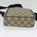 GUCCI GG Supreme Shoulder Bag PVC Beige Silver 122754 Auth 127080-5