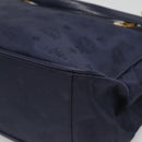 MCM Logogram Vicetos Shoulder Bag Nylon Navy Gold Auth 127085-12