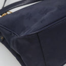 MCM Logogram Vicetos Shoulder Bag Nylon Navy Gold Auth 127085-13