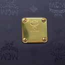 MCM Logogram Vicetos Shoulder Bag Nylon Navy Gold Auth 127085-14
