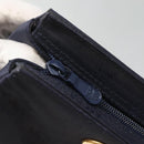 MCM Logogram Vicetos Shoulder Bag Nylon Navy Gold Auth 127085-15