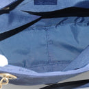 MCM Logogram Vicetos Shoulder Bag Nylon Navy Gold Auth 127085-16