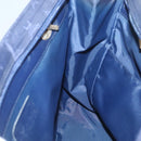 MCM Logogram Vicetos Shoulder Bag Nylon Navy Gold Auth 127085-17