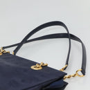 MCM Logogram Vicetos Shoulder Bag Nylon Navy Gold Auth 127085-8