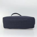 MCM Logogram Vicetos Shoulder Bag Nylon Navy Gold Auth 127085-9