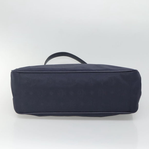 MCM Logogram Vicetos Shoulder Bag Nylon Navy Gold Auth 127085