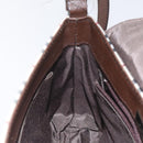 BURBERRY Nova Check Shoulder Bag Canvas Beige Silver Auth 127088-18