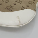 MCM Vicetos Logogram Shoulder Bag Canvas Beige Gold Auth 127092-9