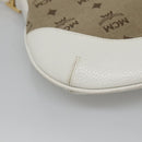 MCM Vicetos Logogram Shoulder Bag Canvas Beige Gold Auth 127092-16