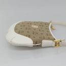 MCM Vicetos Logogram Shoulder Bag Canvas Beige Gold Auth 127092-4