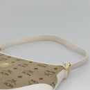 MCM Vicetos Logogram Shoulder Bag Canvas Beige Gold Auth 127092-8