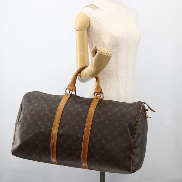 LOUIS VUITTON Monogram Keepall 50 Boston Bag Vintage M41426 LV Auth 127100