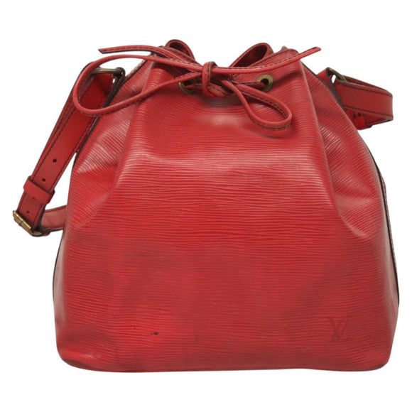 LOUIS VUITTON Epi Petit Noe Shoulder Bag Red M44107 LV Auth 127112