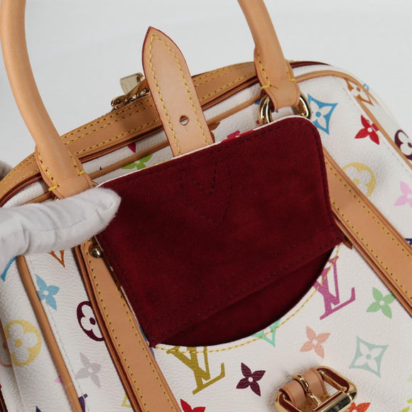 LOUIS VUITTON Monogram Multicolor Priscilla Hand Bag White M40096 Auth 127133SAV