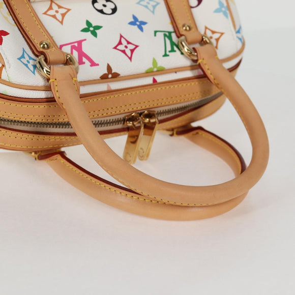 LOUIS VUITTON Monogram Multicolor Priscilla Hand Bag White M40096 Auth 127133SAV