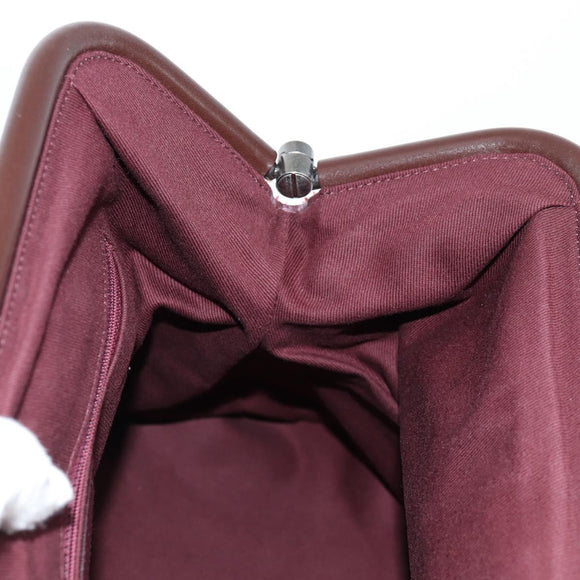 CHANEL Embroidery Graffiti Hand Bag Canvas Leather Khaki CC Auth 127134SM