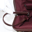 CHANEL Embroidery Graffiti Hand Bag Canvas Leather Khaki CC Auth 127134SM-23