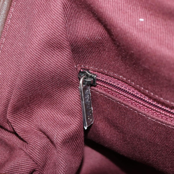 CHANEL Embroidery Graffiti Hand Bag Canvas Leather Khaki CC Auth 127134SM