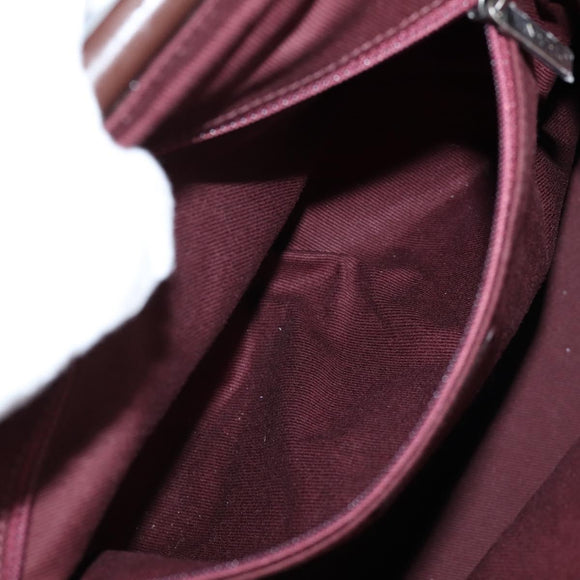 CHANEL Embroidery Graffiti Hand Bag Canvas Leather Khaki CC Auth 127134SM