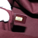 CHANEL Embroidery Graffiti Hand Bag Canvas Leather Khaki CC Auth 127134SM-11