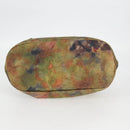 CHANEL Embroidery Graffiti Hand Bag Canvas Leather Khaki CC Auth 127134SM-5