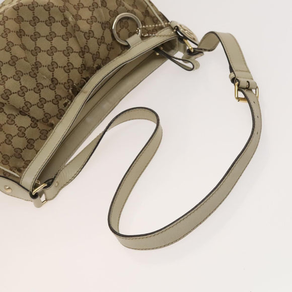 GUCCI GG Canvas Web Sherry Line Bag 3Set Beige Auth 127135