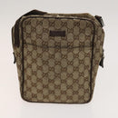 GUCCI GG Canvas Web Sherry Line Bag 3Set Beige Auth 127135-18